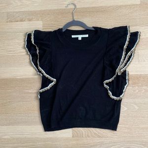 Veronica beard ruffle crop top